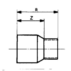 Conex Bänninger Redukcja nyplowa miedziana 12x10mm do lutowania Cu 5243012010000